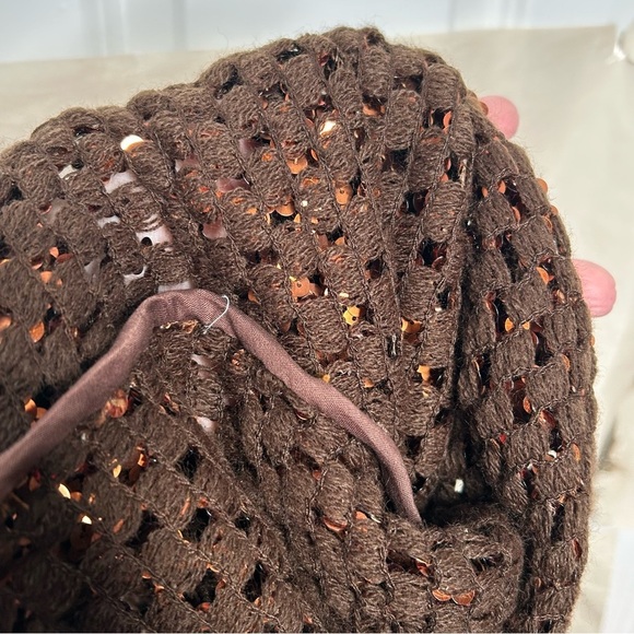 Harry Acton Party Collectibles Vintage Copper Fully Sequined Evening Top Sz M - Picture 7 of 10